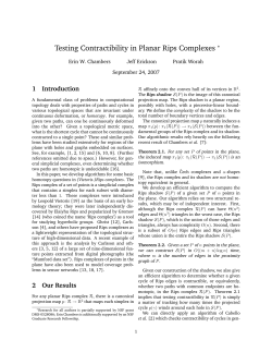 Testing Contractibility in Planar Rips Complexes
