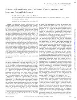 Different oral sensitivities to and sensations of short-, medium