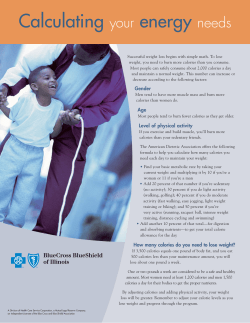 Calculating your energy needs - Blue Cross and Blue Shield of Illinois