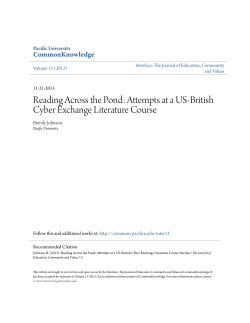 Attempts at a US-British Cyber Exchange Literature Course