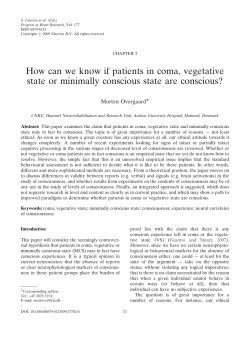 How can we know if patients in coma, vegetative state or minimally