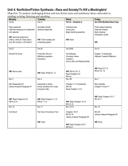 Unit 4: Nonfiction/Fiction Synthesis&mdash;Race and Society/To Kill a