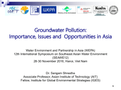 Groundwater Pollution - Water Environment Partnership in Asia