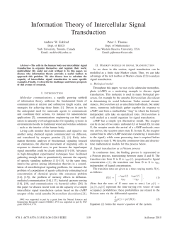 Information Theory of Intercellular Signal Transduction