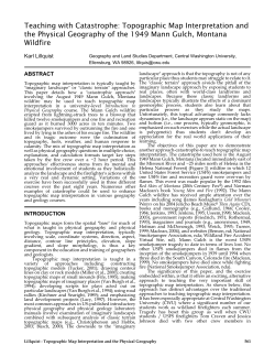Topographic Map Interpretation and the Physical Geography of the