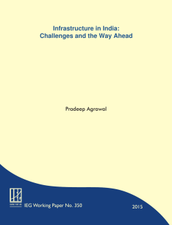 Infrastructure in India: Challenges and the Way Ahead