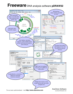FreewareDNA analysis software pDRAW32
