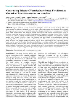 Contrasting Effects of Vermiculture-based Fertilizers on Growth of