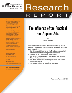 The Influence of the Practical and Applied Arts