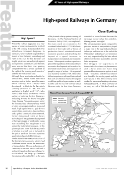 High-speed Railways in Germany