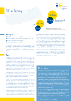 EIF in Turkey - European Investment Fund