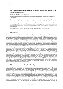 Use of fluorescence photobleaching techniques to measure the