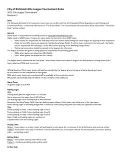 City of Richland Little League Tournament Rules