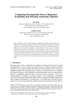 Comparing Incomparable Survey Responses