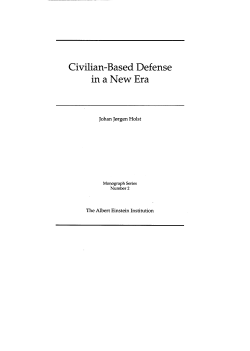 Civilian-Based Defense in a New Era (English)