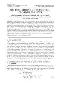 on the origins of eccentric close-in planets
