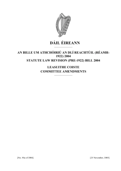 (Pre-1922) Bill 2004 - Houses of the Oireachtas