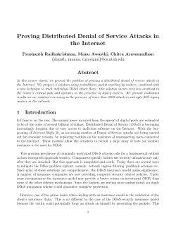 Proving Distributed Denial of Service Attacks in the