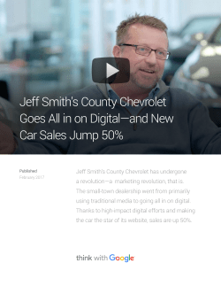 Jeff Smith`s County Chevrolet Goes All in on Digital&mdash;and New Car