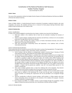 Constitution of the National Residence Hall Honorary Golden