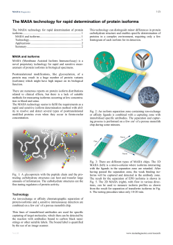 The MAIIA technology for rapid determination of protein isoforms