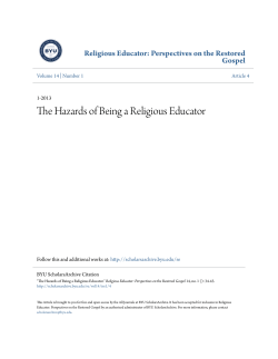 The Hazards of Being a Religious Educator