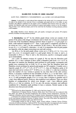HAMILTON PATHS IN GRID GRAPHS* and 1 A