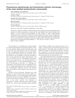 Fluorescence spectroscopy and transmission electron microscopy of