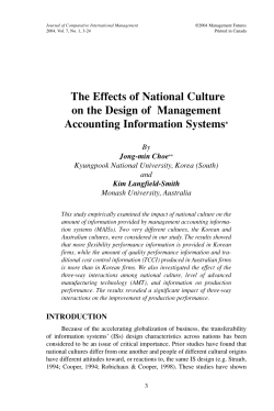 The Effects of National Culture on the Design of Management