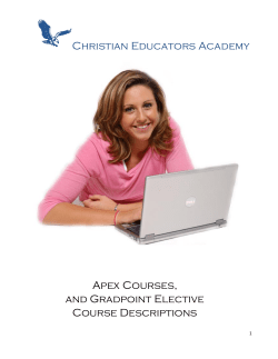 Christian Educators Academy Apex Courses, and Gradpoint Elective