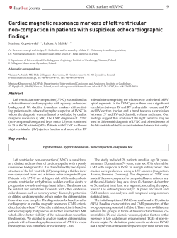 Cardiac magnetic resonance markers of left ventricular non