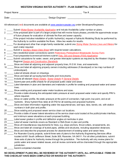 Plan Review Checklist - Western Virginia Water Authority