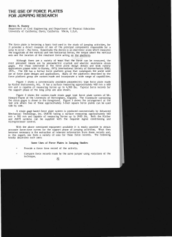 THE USE OF FORCE PLATES FOR JUMPING RESEARCH