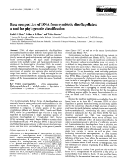 Base composition of DNA from symbiotic dinoflagellates: a tool for