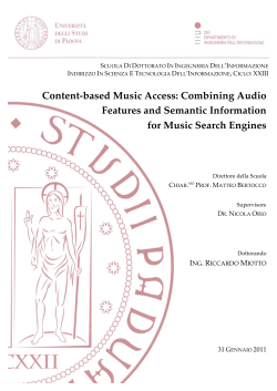 Content-based Music Access: Combining Audio Features and