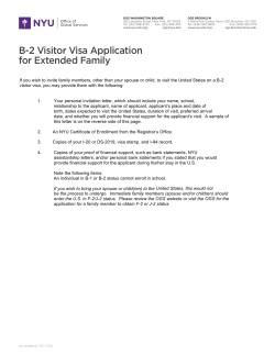 B-2 Visitor Visa Application for Extended Family