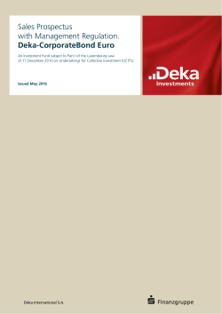 Sales Prospectus with Management Regulation. Deka