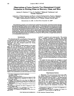 Observations of Latex Particle Two-Dimensional