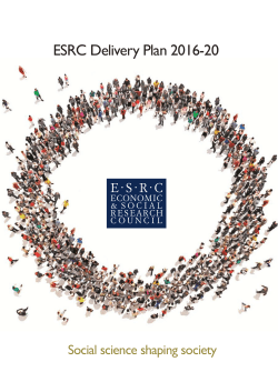 ESRC Delivery Plan 2016-20