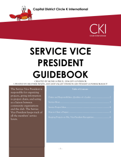 Service Vice-President (Capital 2007-08)