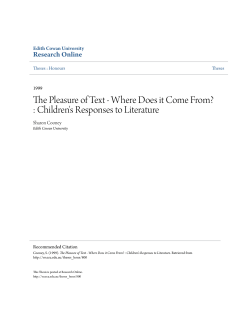 The Pleasure of Text - Where Does it Come From?