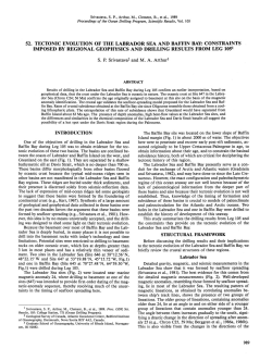 52. Tectonic Evolution of the Labrador Sea and Baffin Bay