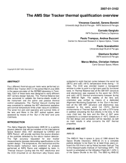 The AMS Star Tracker thermal qualification overview
