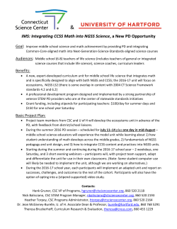 IMS: Integrating CCSS Math into NGSS Science, a New PD