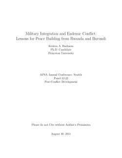 Military Integration and Endemic Conflict: Lessons for Peace