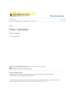 From "Laborintus" - Iowa Research Online