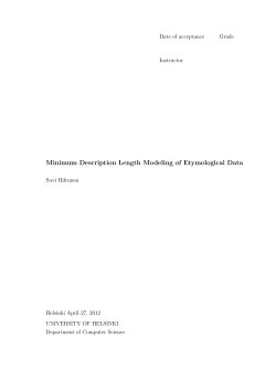 Minimum Description Length Modeling of Etymological Data