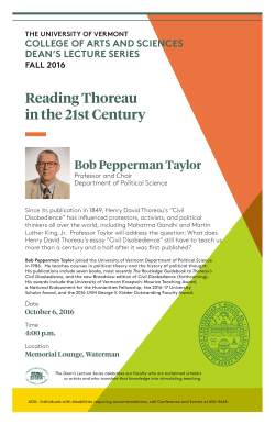 Reading Thoreau in the 21st Century