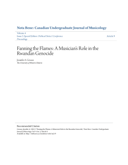 A Musician`s Role in the Rwandan Genocide