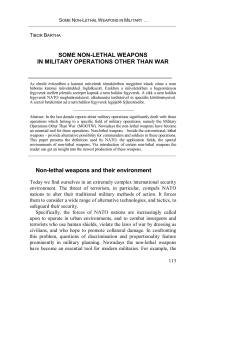 SOME NON-LETHAL WEAPONS IN MILITARY - UNI-NKE